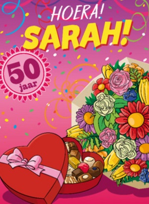 Sarah 50 jaar kaart